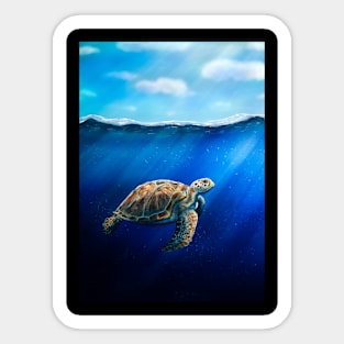 Green Sea Turtle Sticker